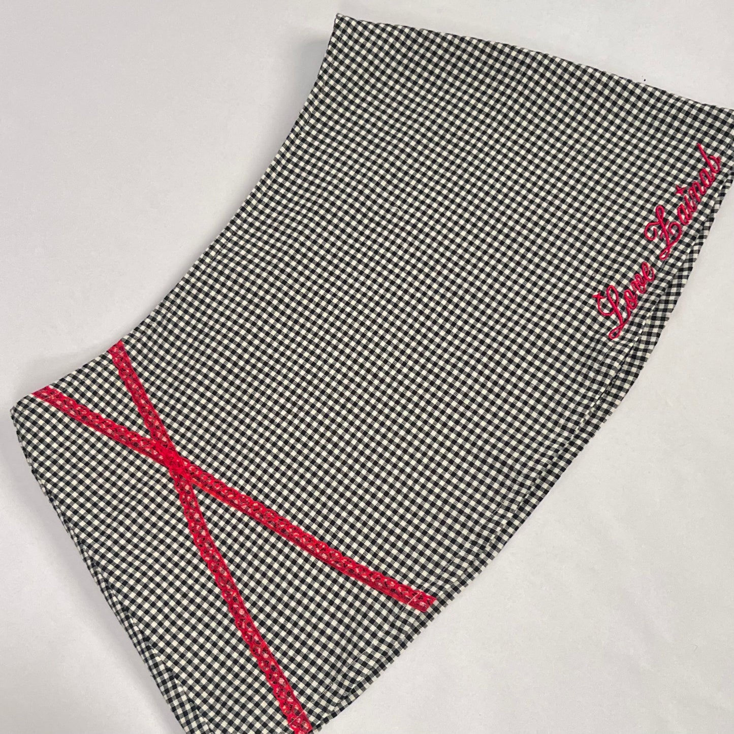 mini skirt in 'pomegranate'